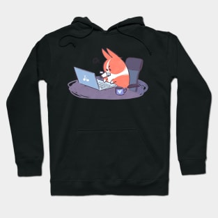 Work Mode Corgi Hoodie